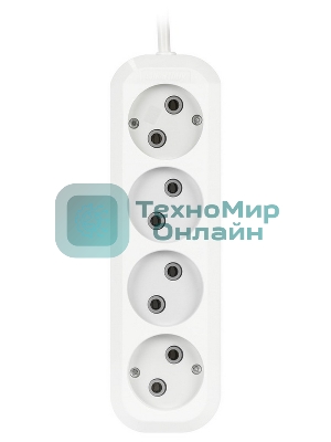 Удлинитель Smartbuy (SBE-10-4-02-N) 4 гнз х 2,0 м (10А/2.2 кВт, ПВС 2х1.0)