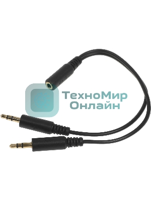 Адаптер аудио A4Tech AD-4P Jack 3.5 (f)/2xJack 3.5 (m) 0.2м. черный