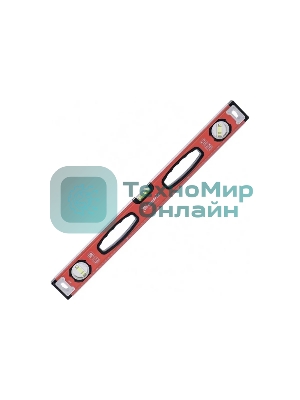Уровень алюминиевый Matrix, фрезерованный, 3 глазка, рукоятки, 800 мм