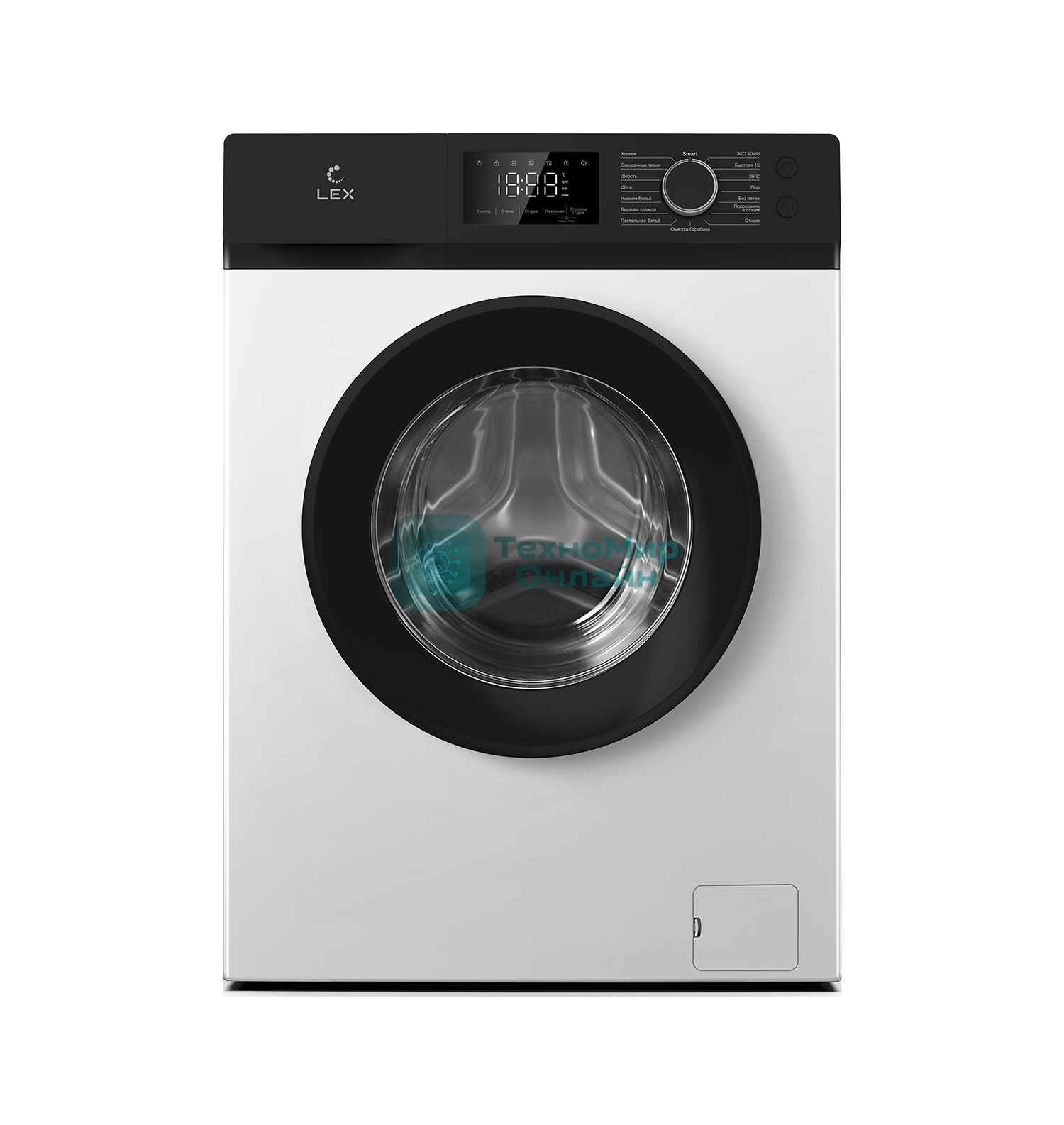 Стиральная машина LEX LWM08012WBLID (WBlID) белый-черный, загрузка фронтальная 8кг, 1200 об/мин., класс: A