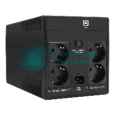 Источник бесперебойного питания ExeGate EP285490RUS SpecialPro UNB-1200.LED.AVR.EURO.RJ.USB 1200VA/750W, LED, AVR, 4 евророзетки, RJ45/11, USB, черный