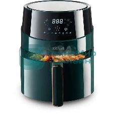 Аэрогриль Kitfort КТ-2222 зеленый, 1500 Вт, 3.3 л, сенсор, 8 программ