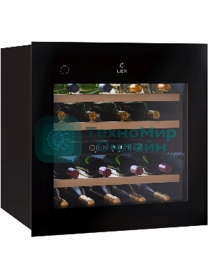 Винный шкаф LEX LWD6036BL dual zone PP 1-нокамерн. черный (CHAT500008)