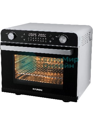 Мини-печь Hyundai MIO-HY087 36 л, 1700 Вт, серебристый/черный
