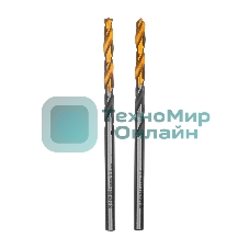 Сверло спиральное по металлу Denzel 3,5 x 70 мм, Р6М5, Golden Tip, 2 шт.