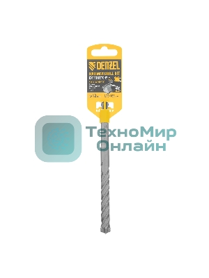 Бур по бетону Denzel цельная крестовая пластина, 12x165 мм, SDS PLUS