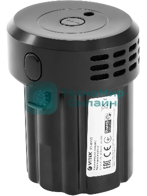 Пылесос вертикальный Vitek Starlight VT-8143 черный/серебристый, питание от аккумулятора, 35 Вт, уборка сухая, пылесборник 0.6 л, работа от АКБ max 30 мин