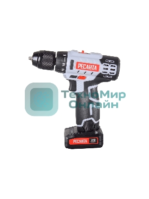 Дрель-шуруповерт аккумуляторная Ресанта ДА-24-2ЛК 75/14/7, Аккумуляторная, 24В, 2 АКБ, Кейс