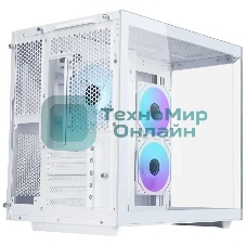 Корпус mATX Eurocase M2771 white, без БП, закаленное стекло 2 стороны