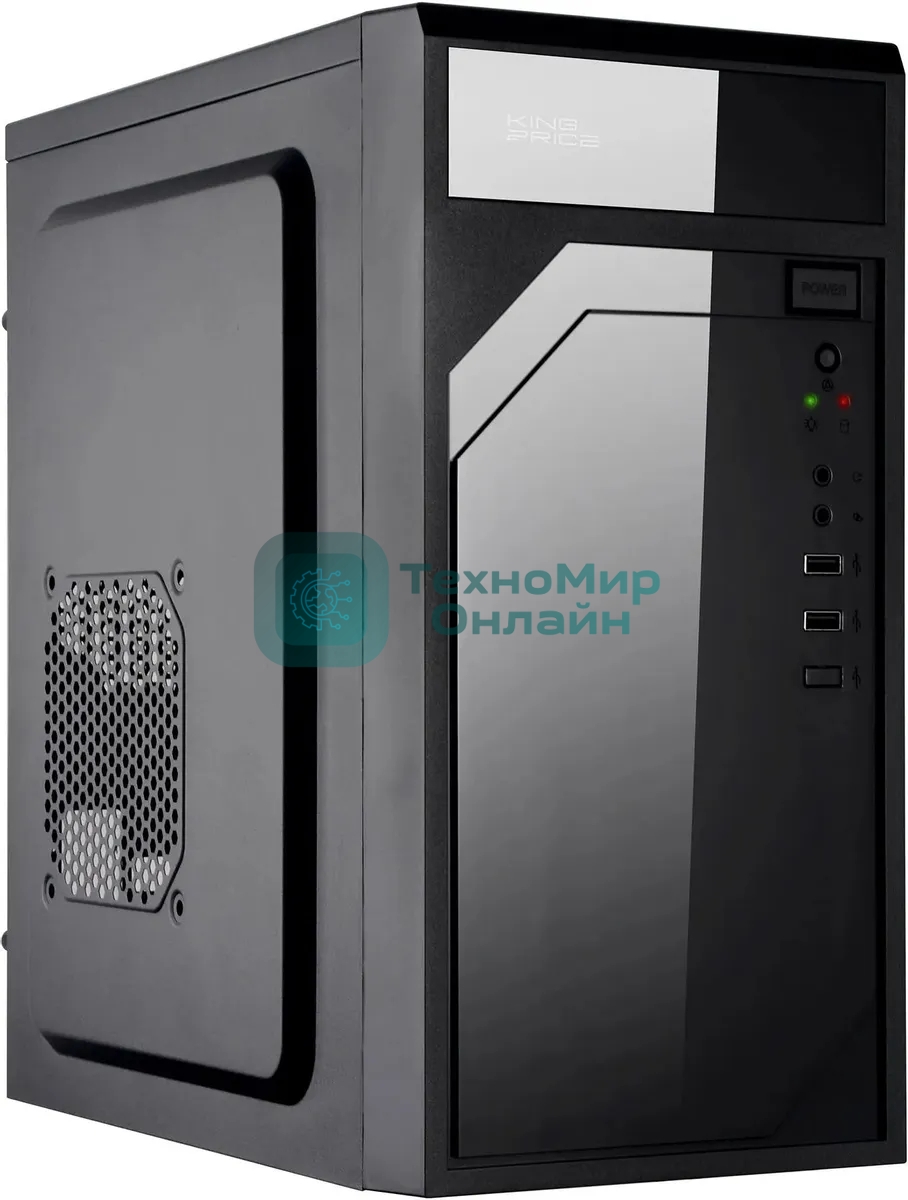 Компьютерный корпус KingPrice KPCC-MN208 черный без БП mATX 1x80мм 2x120мм 2xUSB 2.0 audio