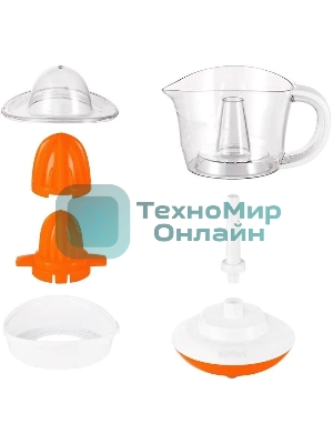 Соковыжималка цитрусовая Kitfort КТ-1148-2 25Вт рез.сок.:700мл. белый/оранжевый