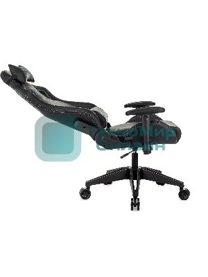 Кресло Knight Outrid Smile черный, экокожа, 120 кг, механизм качания