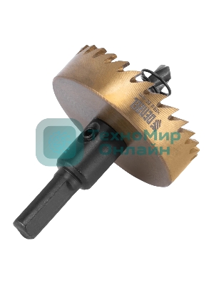 Коронка по металлу Denzel HSS, 50 мм, нитридтитановое покрытие