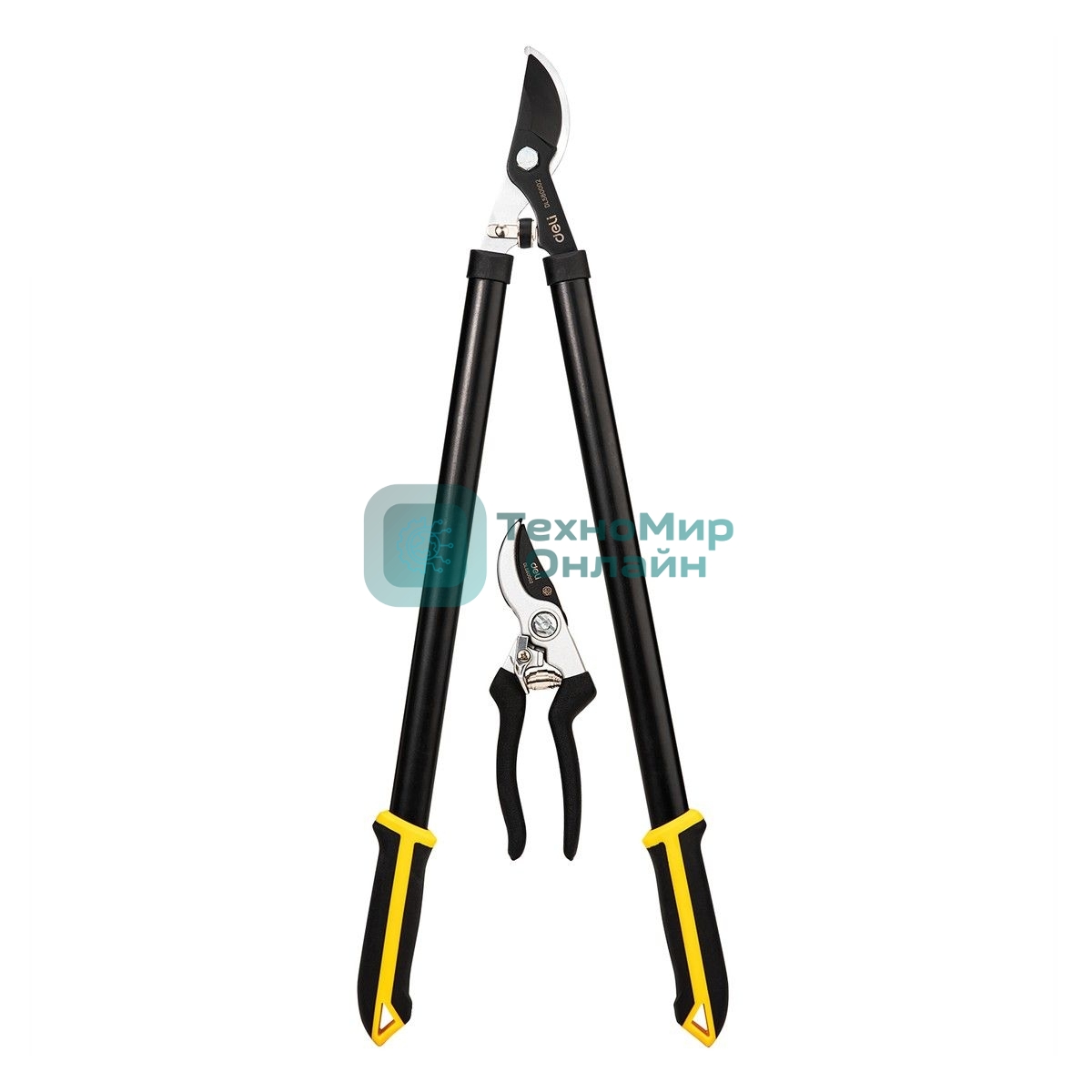 Набор сучкорез + секатор Deli DL580002 Набор из двух предметов. Сталь 55С. Термообработанная поверхность. Комбинированная ручка с полипропиленновым и термопластичным покрытием.