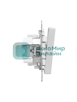 Механизм выключателя EKF UP1-SWA-14 одноклавишный, с подсветкой, алюминий Эпика