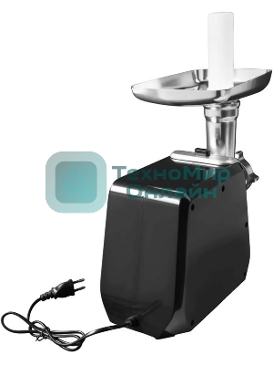 Мясорубка электрическая Hyundai HY-MG4422 черный/серебристый, 1200 Вт, 2.4 кг/мин, реверс, защита от перегрузки, металлический лоток, насадки - 9
