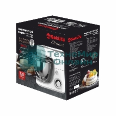 Миксер планетарный Sakura SA-6332W ELEGANT, белый