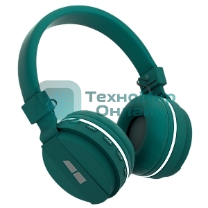 Беспроводные наушники MORE CHOICE HW15 зеленый, накладные, Bluetooth, до 6 ч