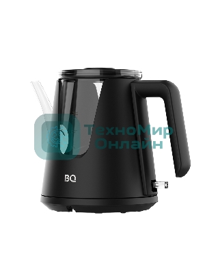 Чайник электрический BQ KT0046DW черный, 2200 Вт, 1л
