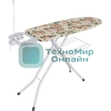 Доска гладильная DOGRULAR КАПИТОЛ белый, чехол с подкладкой из хлопка, подставка под утюг