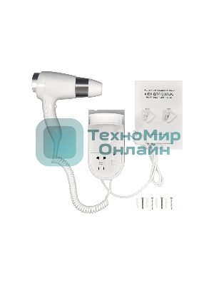 Фен Puff 1600B белый/хром, 1600 Вт