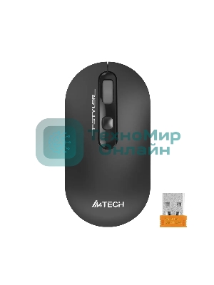 Мышь беспроводная A4Tech Fstyler FG20S серый, 2000 dpi, радиоканал, USB, кнопки - 3