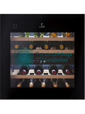 Винный шкаф LEX LWD6036BL dual zone PP 1-нокамерн. черный (CHAT500008)