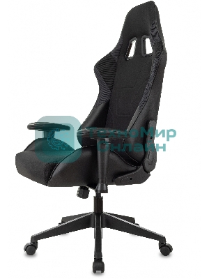 Кресло Бюрократ VIKING 4 AERO BLACK EDITION черный, экокожа, 120 кг, механизм качания