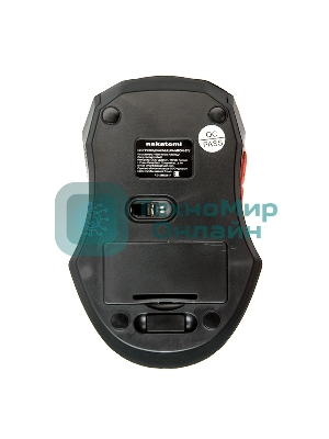 Мышь беспроводная Nakatomi MRON-07U черный, 1600 dpi, радиоканал, USB, кнопки - 5