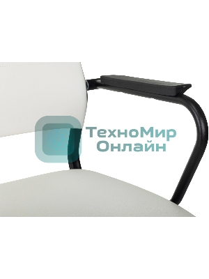 Кресло руководителя Бюрократ CH BALANCE белый экокожа крестов. металл черный