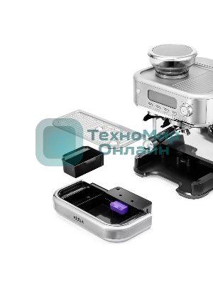 Кофеварка рожковая Kitfort КТ-7113 нержавеющая сталь, исп. кофе - молотый/зерновой, 2.3 л, 1770 Вт, 15 бар