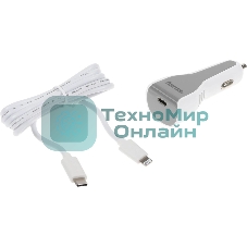 Комплект зарядное устройство Hama H-183317 3A PD для Apple кабель Apple Lightning/Type-C белый