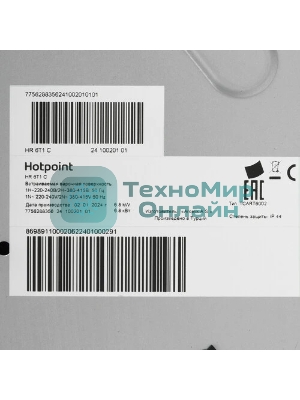 Электрическая варочная панель Hotpoint HR 6T1 C, независимая, черный