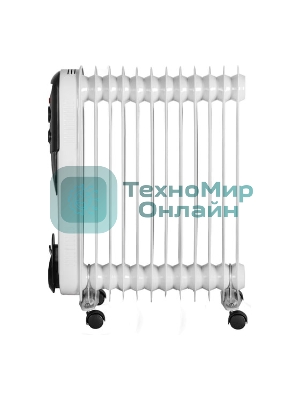 Обогреватель масляный Ресанта ОМПТ-12Н (11 секций) белый, 2500 Вт, 25 м2, термостат 67/3/5