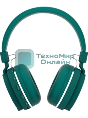 Беспроводные наушники MORE CHOICE HW15 зеленый, накладные, Bluetooth, до 6 ч