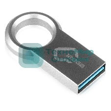 Флешка USB QUMO 128Gb Ring USB 3.0 цвет корпуса металлик(QM128GUD3-Ring)