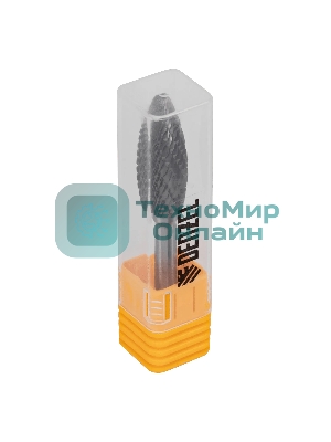 Борфреза по металлу Denzel твердосплавная, элипсообразная, тип-H, 12 мм