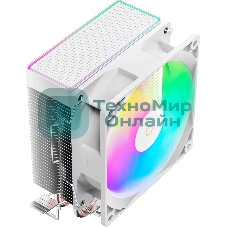 Кулер для процессора Ocypus Gamma A20 WH ARGB, 92mm FARGB FAN, Top FARGB Panel, 2 HEAT PIPES, 3-PIN, 1900 RPM, 21DBA, HYDRO BEARING, LGA115X/1200/1700/18XX, AM4/AM5