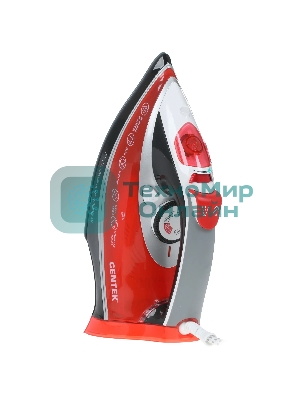 Утюг Centek CT-2346 красный/черный/белый, 3000 Вт, 45 г/мин, 190 г/мин, 380 мл