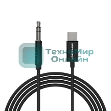 Кабель аудио MORE CHOICE (4610196409844) UK28a AUX 3.5мм Type-C 1м, черный