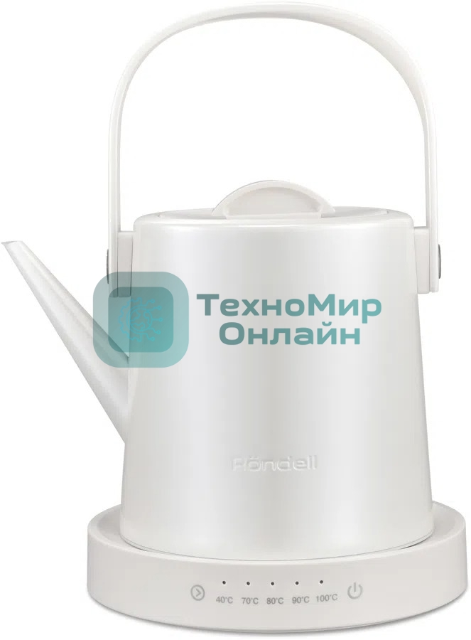 Чайник электрический Rondell RDE-WK804 1 л, 1200 Вт, жемчужный корпус: металл