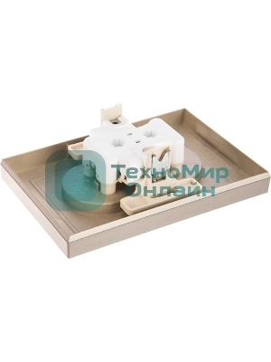 Розетка 2-м AtlasDesign без заземл. 16А в сборе шампань SchE ATN000520