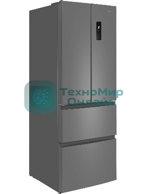 Холодильник Maunfeld MFF180NFSE01 нержавеющая сталь трехкамерный 224/113л морозилка снизу, No Frost