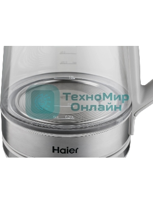 Чайник электрический Haier HK-501 1.7л. 2400Вт серый корпус: стекло/пластик (TD0036930RU)
