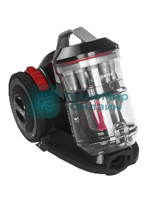 Пылесос Centek CT-2523 черный/красный, 420/2400 Вт, уборка сухая, пылесборник контейнер 3.5 л