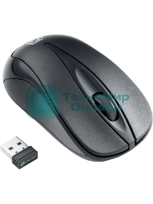 Мышь беспроводная Oklick 675MW черный, 800 dpi, радиоканал, USB, кнопки - 3