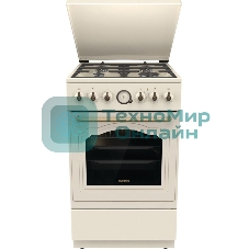Плита комбинированная Gorenje GKS5B70CLI бежевый, конфорок 4 газовых, духовка 70 л, 50 см x 85 см x 59.4 см