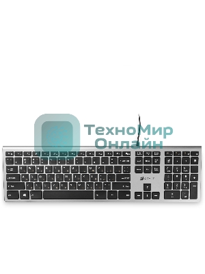Клавиатура Oklick 890S проводная, USB Type-A, серый