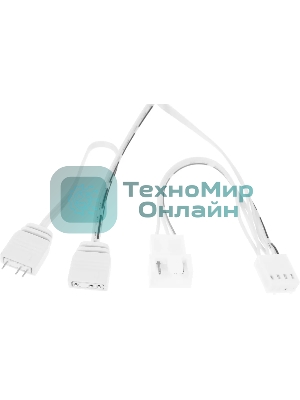 Вентилятор для корпуса Accord ACC-YF14 ARGb 140х140x25 белый 4-pin (ACC-YF14 ARGb белый) brown box