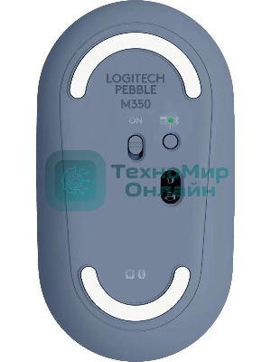 Мышь беспроводная Logitech Pebble M350 синий, 1000 dpi, радиоканал, Bluetooth, USB, кнопки - 3